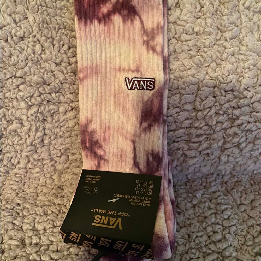 Vans Purple Tie-Dye Socks